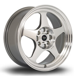 Jante Rota Slipstream 16x7" 4x100 ET40, Gris Argenté / Poli