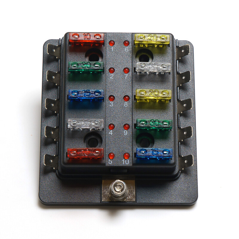 Porte-Fusible Distributeur d'Alimentation 10 Voies