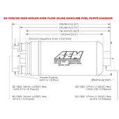 Pompe à Essence AEM - 400 L/h - Raccords Métriques