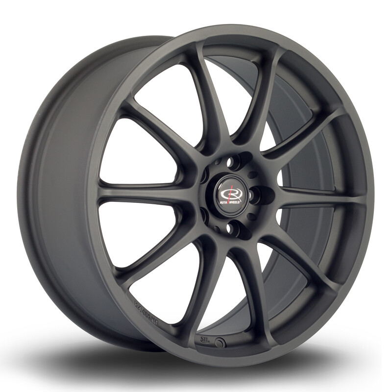 Jante Rota GRA 17x7.5" 5x100 ET48, Noir Satiné