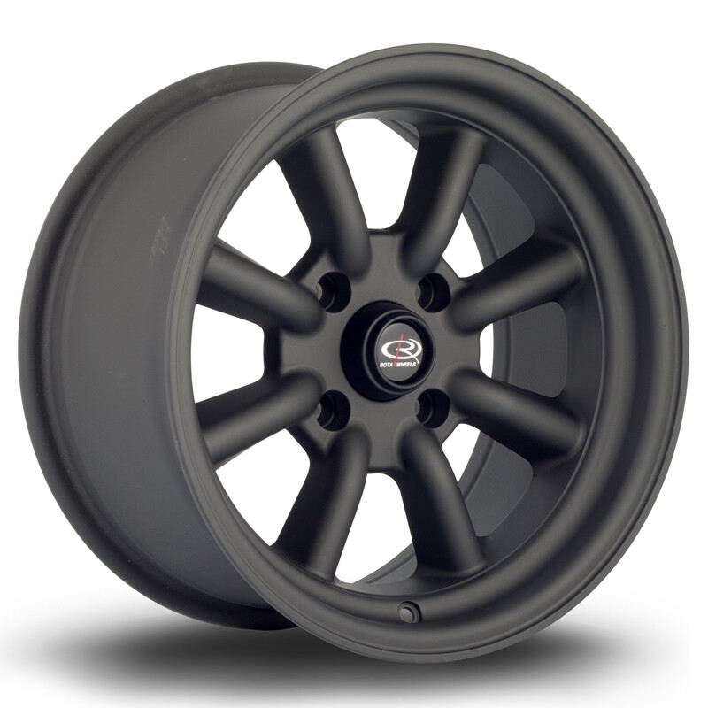 Jante Rota RKR 15x8" 4x114.3 ET0, Noir Satiné
