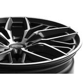 Jante Momo Spider 19x8.5" 5x112 ET40, Noir Mat, Branches Polies