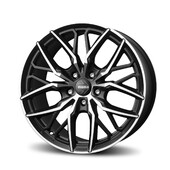 Jante Momo Spider 19x8.5" 5x114.3 ET45, Noir Mat, Branches Polies