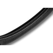 Volant Momo Trek R Tulipé (38 mm), Cuir Noir, Branches Alu - 35 cm