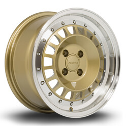 Jante Rota Speciale 15x7" 4x108 ET20, Dorée, Rebord Poli