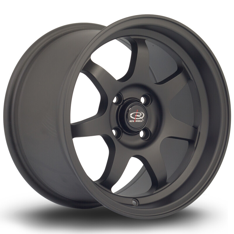 Jante Rota K7 15x9" 4x100 ET36, Noir Mat