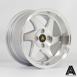 Jante Autostar Blade 15x8" 4x100 ET20, Gris Argenté
