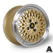 Jante Autostar Minus 15x7.5" 4x108 ET25, Dorée, Rebord Poli