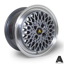 Jante Autostar Minus 15x7.5" 4x100 ET25, Gunmetal, Rebord Poli
