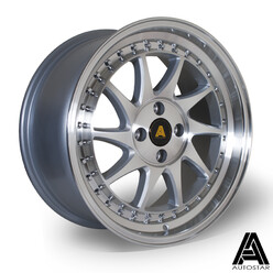 Jante Autostar Vader 17x8" 5x100 ET30, Gris Argenté / Poli
