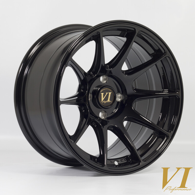 Jante Rota BDR 15x8.25" 4x100 ET0, Noir Brillant