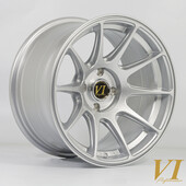 Jante Rota BDR 15x8.25" 4x100 ET0, Gris Argenté