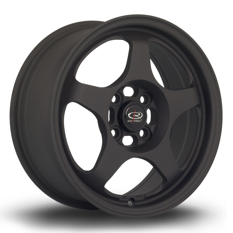 Jante Rota Slipstream 15x6.5" 4x100 ET35, Noir Mat