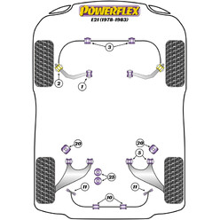 Silentblocs Powerflex pour BMW Série 3 E21 (78-83)