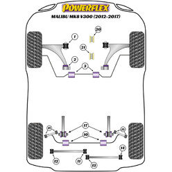 Silentblocs Powerflex pour Chevrolet Malibu MK8 V300 (12-17)