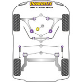 Silentblocs Powerflex pour Fiat 500, sauf Abarth (2007+)