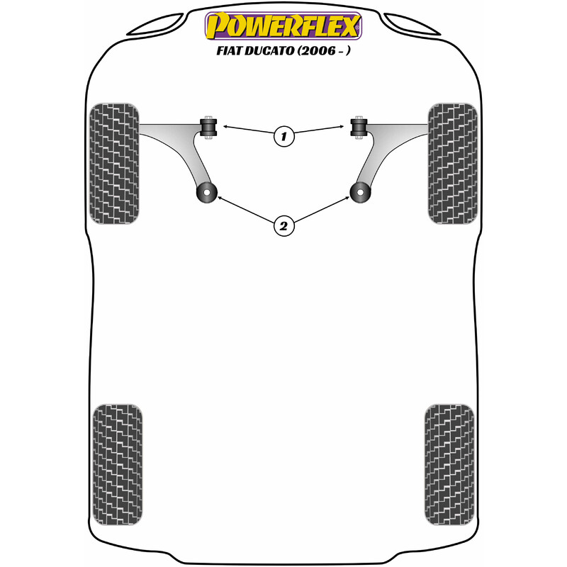 Silentblocs Powerflex pour Fiat Ducato (2006+)