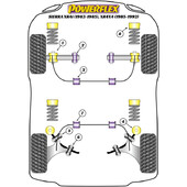 Silentblocs Powerflex pour Ford Sierra XR4i (83-85) & XR4x4 (85-92)
