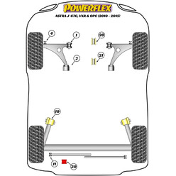 Silentblocs Powerflex pour Opel Astra J OPC (10-15)