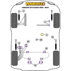 Silentblocs Powerflex pour Porsche 911 901 (65-67)