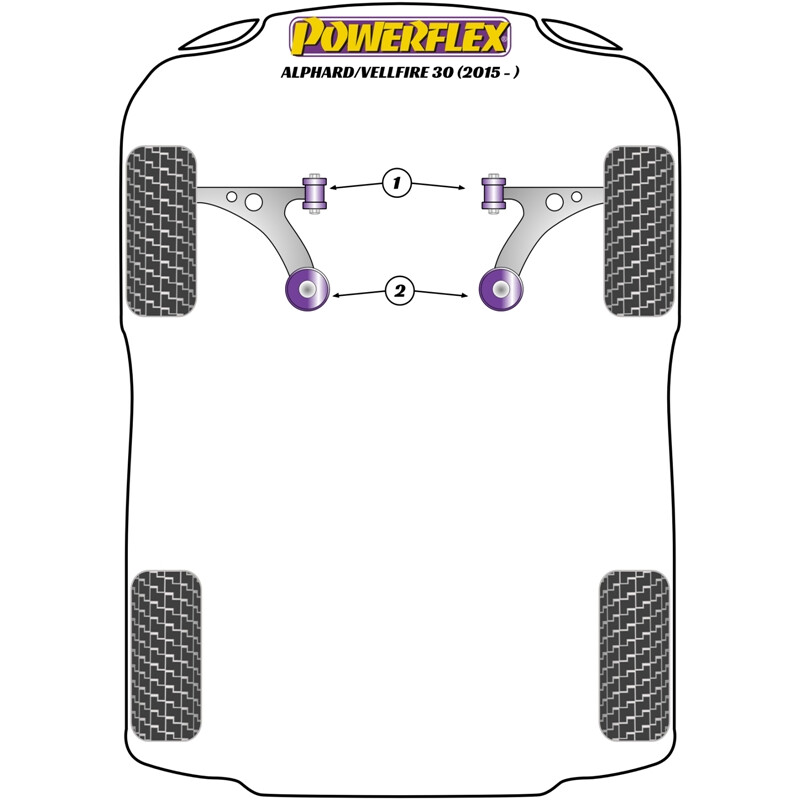 Silentblocs Powerflex pour Toyota Vellfire 30 (2015+)