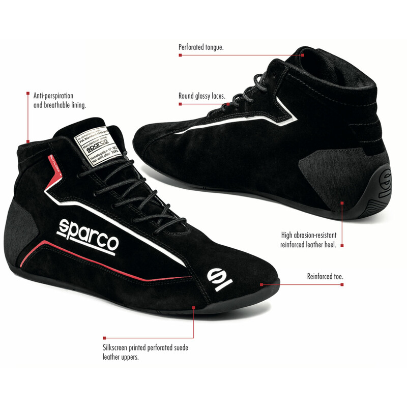 Bottines Sparco Slalom+ Noires MY24 (FIA)