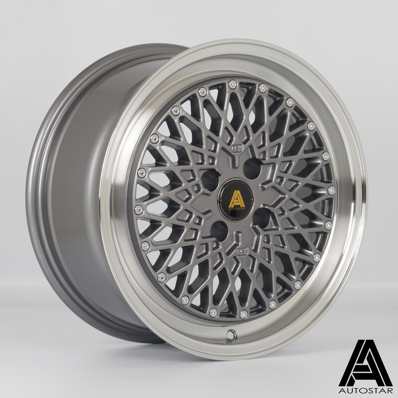 Jante Autostar Minus 16x7.5" 4x100 ET25, Gunmetal, Rebord Poli
