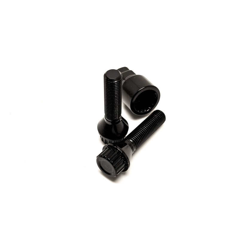 Vis de Roue Longues Noires M12x1.5 (Pack de 20 + Douille) 