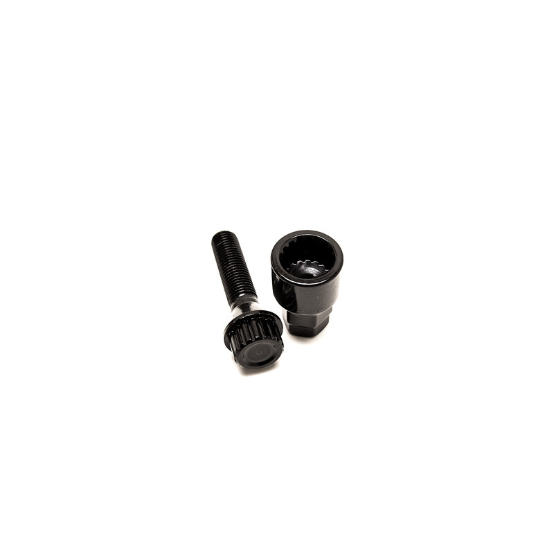 Vis de Roue Longues Noires M12x1.5 (Pack de 20 + Douille) 