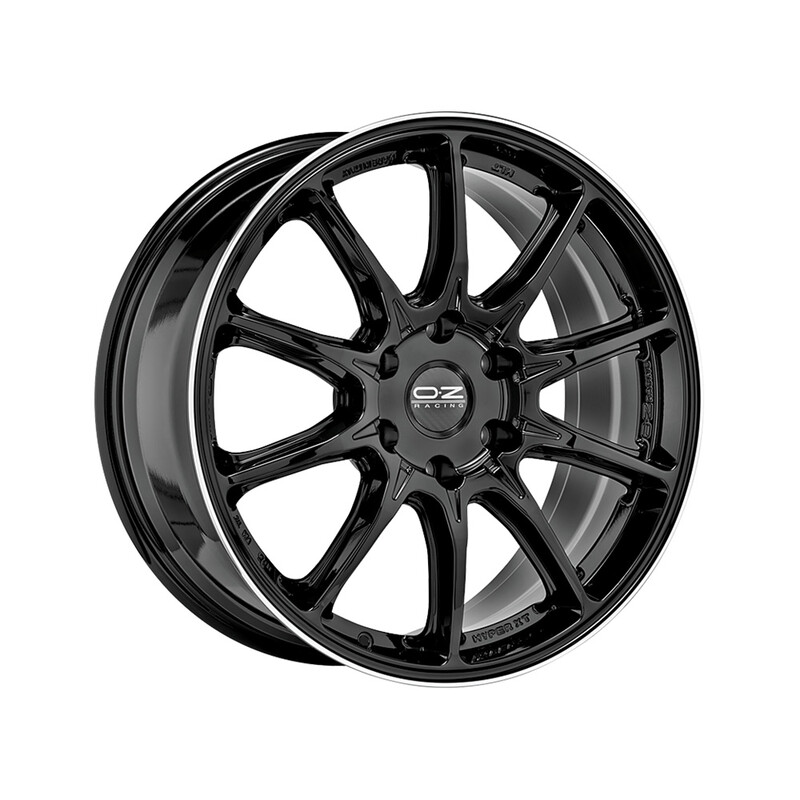 Jante OZ Hyper XT HLT Offroad 20x9" 6x139.7 ET45, Noir Brillant, Rebord Poli