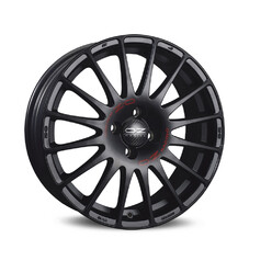 Jante OZ Superturismo GT 15x6.5" 4x108 ET18, Noir Mat, Lettres Rouges