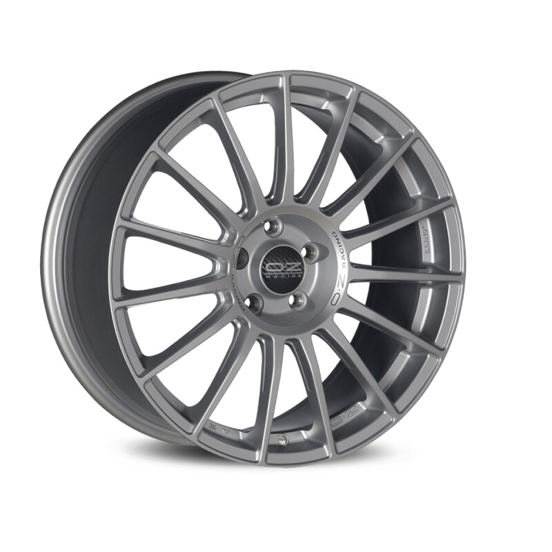 Jante OZ Superturismo LM 19x8.5" 5x114.3 ET38, Gris Argenté Mat, Lettres Noires