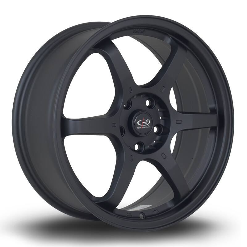 Jante Rota GR6 18x7.5" 5x114.3 ET45, Noir Mat
