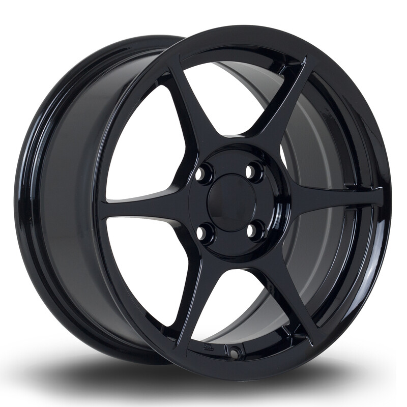 Jante Rota TFS4 15x7" 4x100 ET38, Noir Brillant