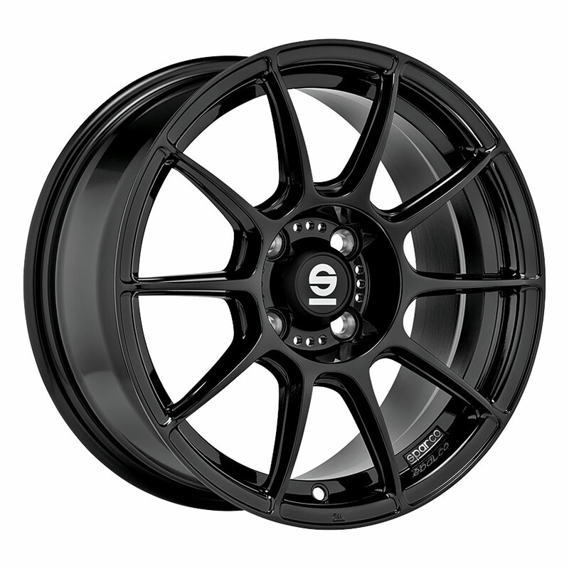 Jante Sparco FF-1 15x7" 4x100 ET35, Noir Brillant