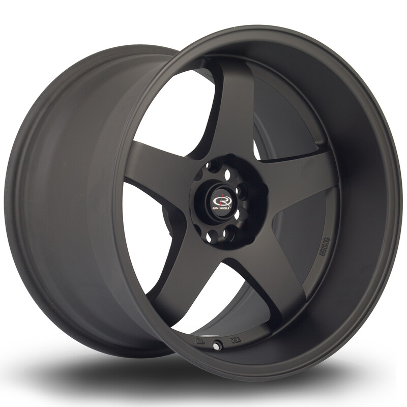 Jante Rota GTR-D 18x12" 5x114.3 ET20, Noir Mat