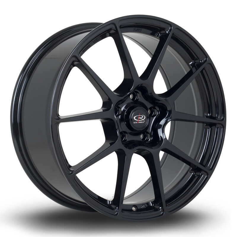 Jante Rota AR10 19x8.5" 5x114.3 ET44, Noir Brillant