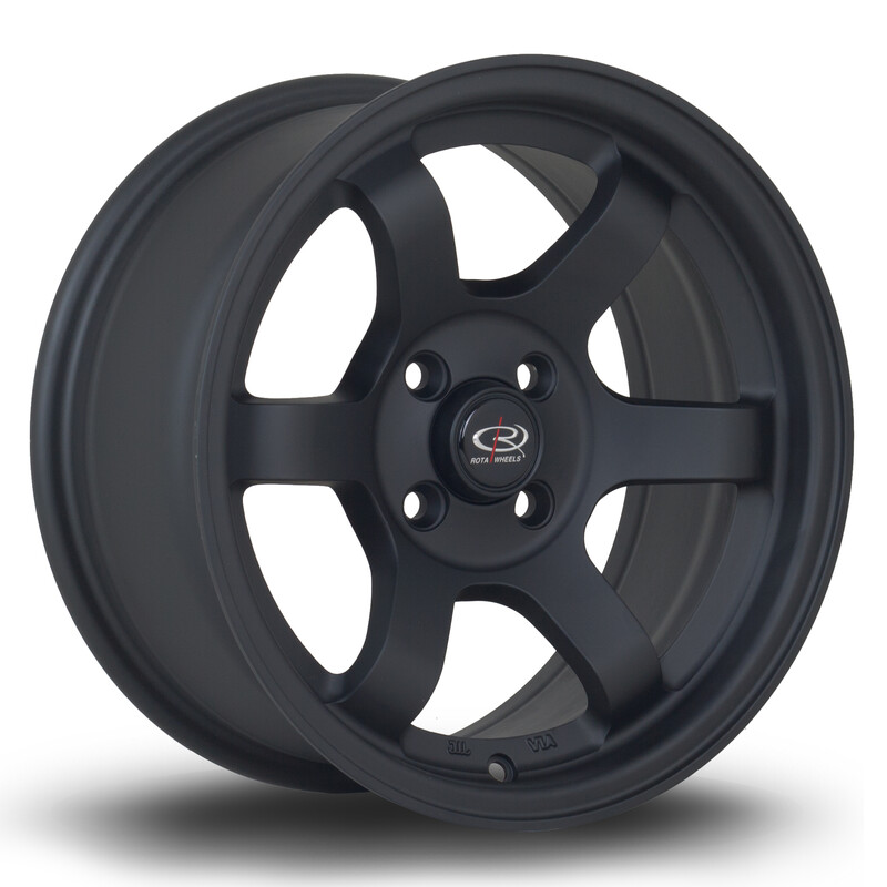 Jante Rota Grid Max 15x7" 5x114.3 ET20, Noir Mat
