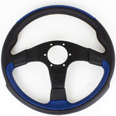 Volant Nardi Leader, Cuir Bleu, Branches Noires, Ø35 cm