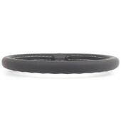 Volant Nardi Classic ND34, Cuir Noir, Branches Noires, Coutures Grises, Tulipé 40 mm