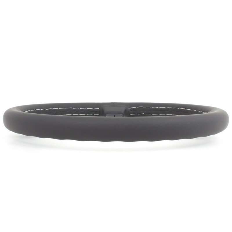 Volant Nardi Classic ND34, Cuir Noir, Branches Noires, Coutures Grises, Tulipé 40 mm