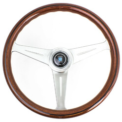 Volant Nardi Classic ND39, Bois, Branches Alu, Tulipé 45 mm