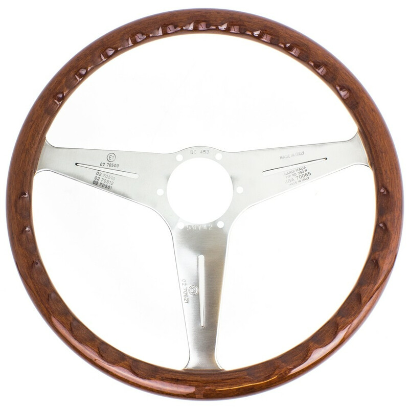 Volant Nardi Classic ND39, Bois, Branches Alu, Tulipé 45 mm
