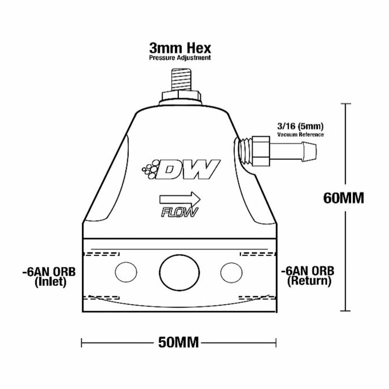 Régulateur de Pression d'Essence "Compact" Deatschwerks DWR1000iL E85