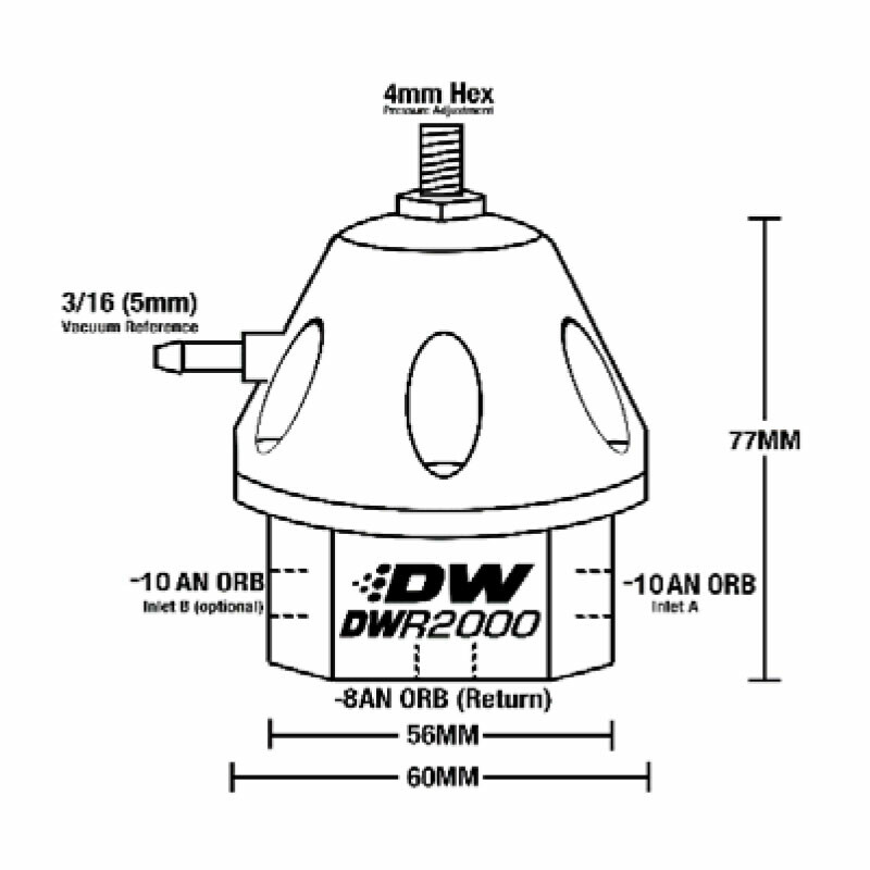 Régulateur de Pression d'Essence "Gros Volume" Deatschwerks DWR2000 E85