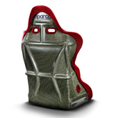 Siège Baquet Sparco Legend en Carbone Kevlar - Rouge (FIA)