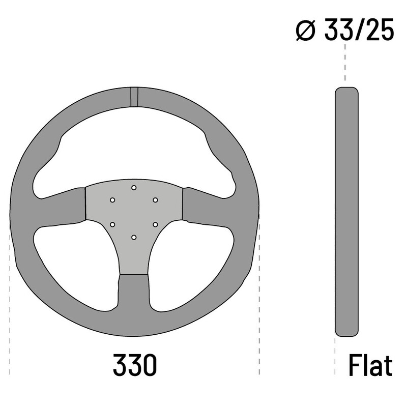 Volant Sparco R330, Plat, Cuir