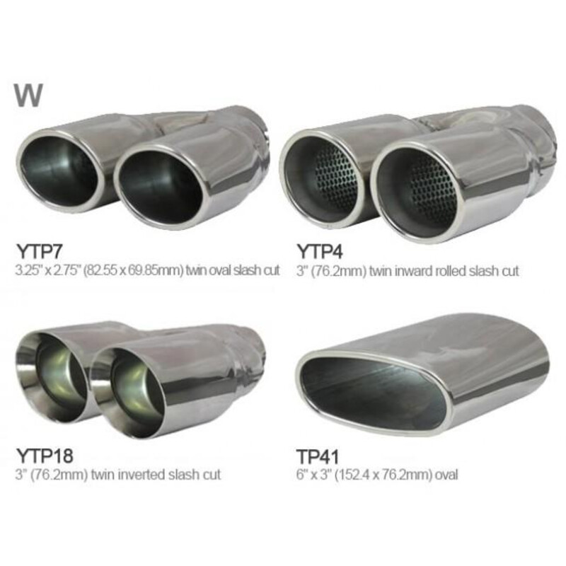 Ligne d'Echappement "Catback" Cobra pour Audi A3 8P 3 Portes, 2.0L TDI 140, 2 Roues Motrices, Double Sortie (03-08)