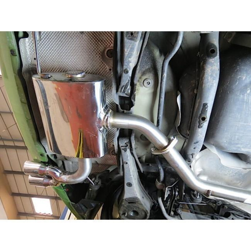 Ligne d'Echappement "Catback" Cobra pour Audi A3 8P 3 Portes, 2.0L TDI 140, 2 Roues Motrices, Double Sortie (03-08)