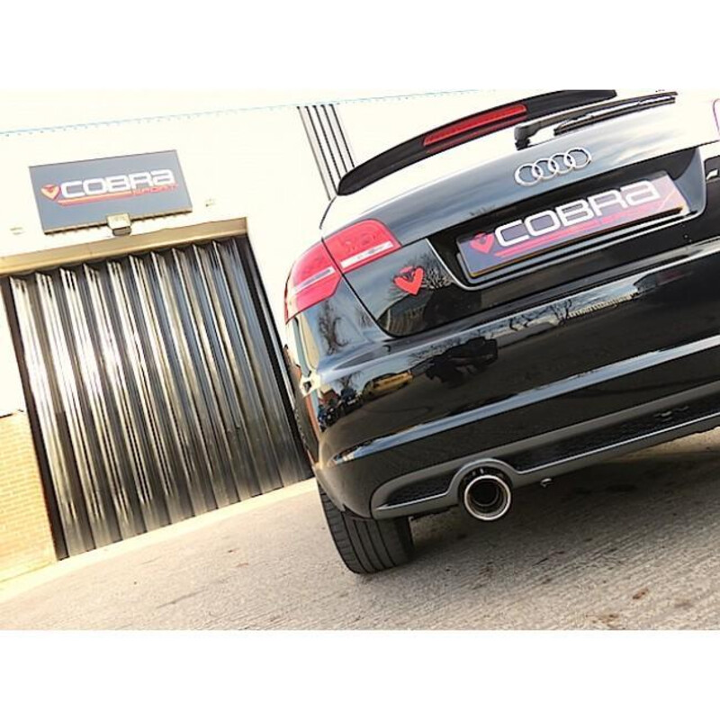 Ligne d'Echappement "Catback" Cobra pour Audi A3 8P 3 Portes, 2.0L TDI 170, 2 Roues Motrices (08-12)